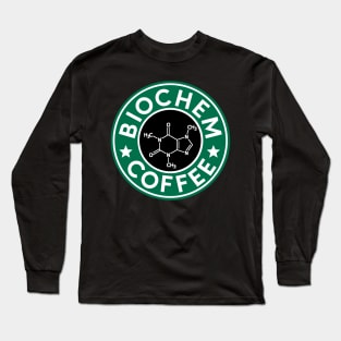 Biochemistry Coffee Caffeine Structure Star Laptop Science Chemistry Long Sleeve T-Shirt